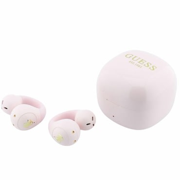 Bluetooth slušalice Guess "Mini Classic" BT 5.4 s otvorenim dizajnom i sportskim stilom - pink