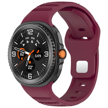 Silikonski remen Techsuit "W050" za Samsung Galaxy Watch8 40mm / Watch8 44mm / Watch8 Classic / Watch9 40mm / Watch9 44mm - bordeaux
