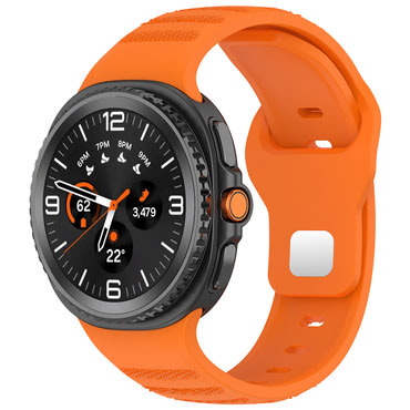 Silikonski remen Techsuit "W050" za Samsung Galaxy Watch8 40mm / Watch8 44mm / Watch8 Classic / Watch9 40mm / Watch9 44mm - orange