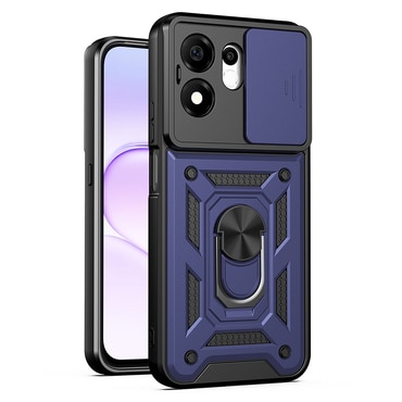 Robusna maska MaX-Armor s obručem, metalnom pločicom i zaštitom zadnjih kamera za Honor 600 Smart - blue