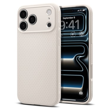 Maska Spigen "Liquid Air" za iPhone 17 Pro / 18 Pro - natural titanium