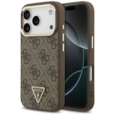 Maskica Guess "Hardcase 4G Triangle Logo MagSafe" za iPhone 17 Pro Max / 18 Pro Max / 18 Pro - brown