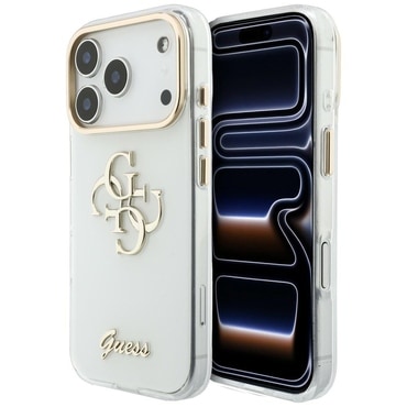 Maskica Guess "IML 4G Metal Script" za iPhone 17 Pro / 18 Pro / 18 Pro - white