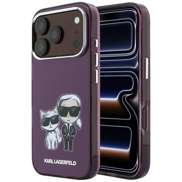 Premium maskica Karl Lagerfeld "IML KC Bodies Sketch Print MagSafe" za iPhone 17 Pro / 18 Pro / 18 Pro - burgundy