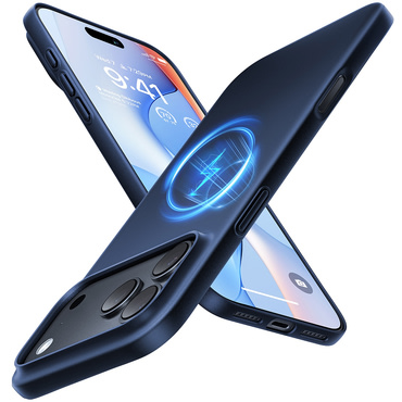 Premium maska Torras "OriginFit-Mag" za iPhone 17 Pro / 18 Pro - deep blue