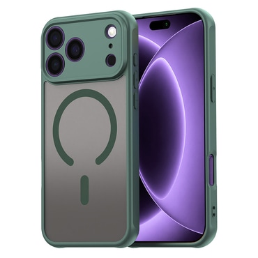 Hibridna maska "HaloFrost II MagSafe" za iPhone 17 Pro / 18 Pro - green