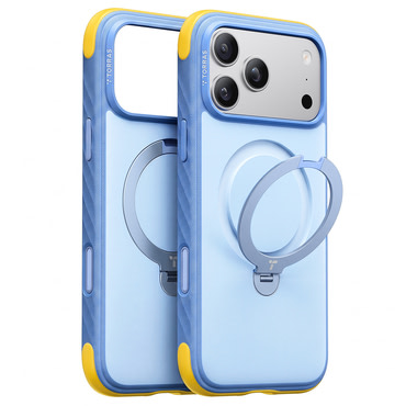 Premium maskica Torras "Ostand Q3 Rugged" za iPhone 17 Pro / 18 Pro / 18 Pro Max - island blue