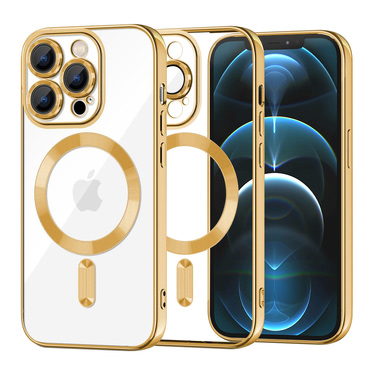 Maskica Techsuit "Luxury Crystal MagSafe" za iPhone 12 Pro Max - gold