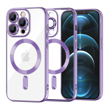 Maskica Techsuit "Luxury Crystal MagSafe" za iPhone 12 Pro Max - light purple