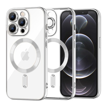 Maskica Techsuit "Luxury Crystal MagSafe" za iPhone 12 Pro - silver