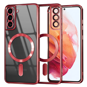Maskica Techsuit "Luxury Crystal MagSafe" za Samsung Galaxy S21 - red
