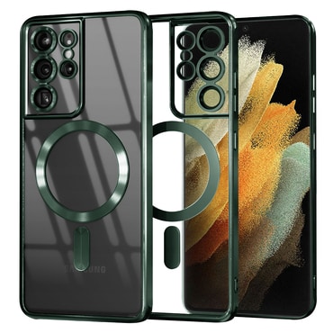 Maskica Techsuit "Luxury Crystal MagSafe" za Samsung Galaxy S21 Ultra - deep green