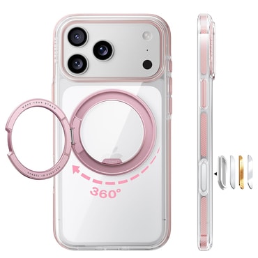 Premium maskica Torras "Ostand O3 Light" za iPhone 17 Pro / 18 Pro / 18 Pro Max - pink
