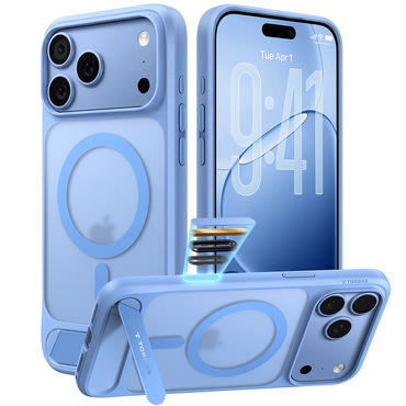 Premium maskica Torras "Ostand L1 Guardian" za iPhone 17 Pro Max / 18 Pro Max / 18 Pro - blue