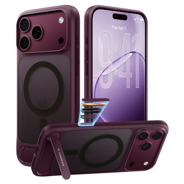 Premium maskica Torras "Ostand L1 Guardian" za iPhone 17 Pro Max / 18 Pro Max / 18 Pro - purple