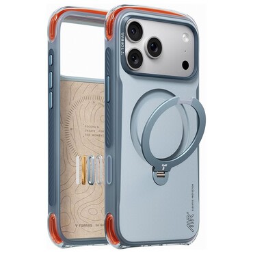Premium maskica Torras "Ostand Q3 Air Pro" za iPhone 17 Pro / 18 Pro / 18 Pro - light blue