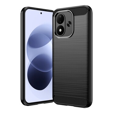 TPU gel maska "Brushed Carbon" za Xiaomi Redmi Note 17 4G / 5G - black