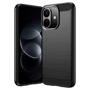 TPU gel maska "Brushed Carbon" za Xiaomi Redmi Note 17 Pro 5G - black
