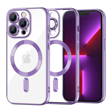 Maskica Techsuit "Luxury Crystal MagSafe" za iPhone 13 Pro - light purple