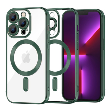 Maskica Techsuit "Luxury Crystal MagSafe" za iPhone 13 Pro - deep green