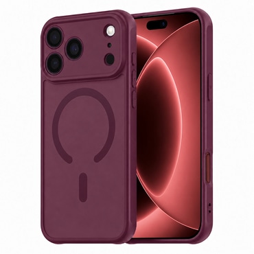 Hibridna maska "HaloFrost II MagSafe" za iPhone 17 Pro Max / 18 Pro Max - dark cherry