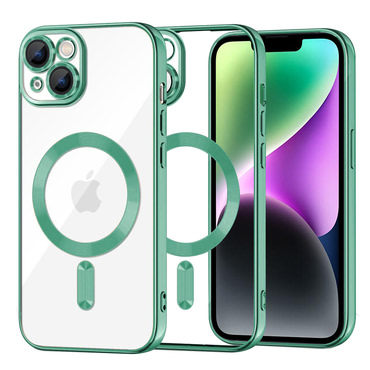 Maskica Techsuit "Luxury Crystal MagSafe" za iPhone 14 - light green