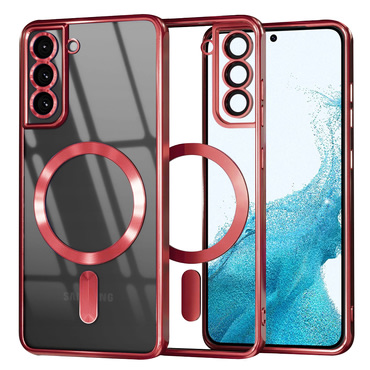 Maskica Techsuit "Luxury Crystal MagSafe" za Samsung Galaxy S22 - red