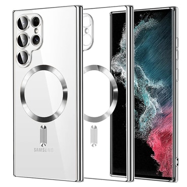 Maskica Techsuit "Luxury Crystal MagSafe" za Samsung Galaxy S22 Ultra - silver