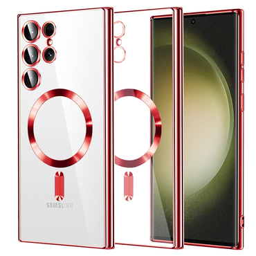 Maskica Techsuit "Luxury Crystal MagSafe" za Samsung Galaxy S23 Ultra - red