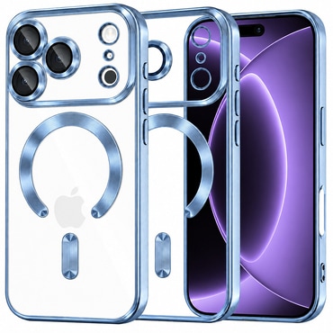 Maskica Techsuit "Luxury Crystal MagSafe" za iPhone 17 Pro / 18 Pro - light blue