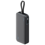 Power bank Cuktech "LPB200N" 20000mAh s ugrađenim USB-C kabelom, LED prikazivač, 40W - grey