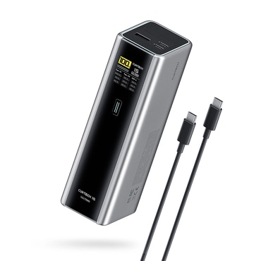 Power bank Cuktech "PB200U" 20000mAh 210W, 1.3" TFT zaslon, s USB-C kabelom - gray