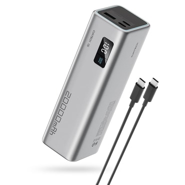 Power bank Cuktech "PB200" 20000mAh 100W s USB-C kabelom - gray