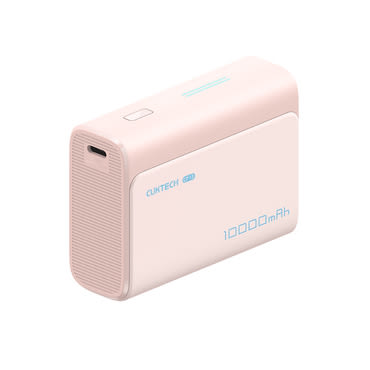 Power bank Cuktech "PB100" 10000mAh s USB-C kabelom, 30W, indikatorom - pink