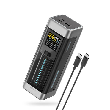 Power bank Cuktech "P23" 25000mAh, 210W, 1.54" TFT zaslon - gray