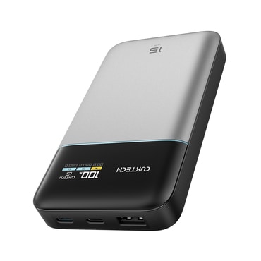 Power bank Cuktech "PB150S" 15000mAh 100W s GaN i TFT zaslonom - gray