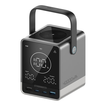 Power bank Cuktech "P01" 40000mAh, 300W, s bežičnim punjenjem i ugrađenim prikazivačem - black
