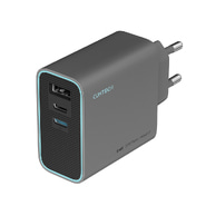 Zidni punjač Cuktech "AD653C EU" 65W, 2x USB-C, 1x USB-A, GaN tehnologija - grey