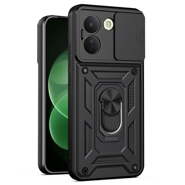 Robusna maska MaX-Armor s obručem, metalnom pločicom i zaštitom zadnjih kamera za Xiaomi Redmi Note 17 Pro Max - black