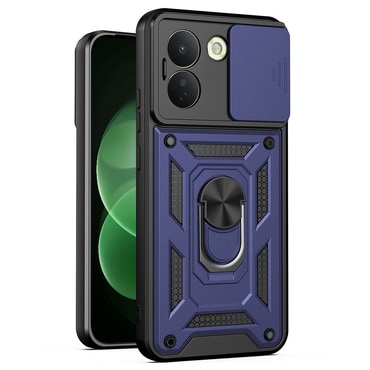 Robusna maska MaX-Armor s obručem, metalnom pločicom i zaštitom zadnjih kamera za Xiaomi Redmi Note 17 Pro Max - blue