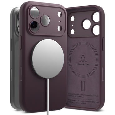 Maska Ringke "Silicone Magnetic" za iPhone 18 Pro Max - dark cherry