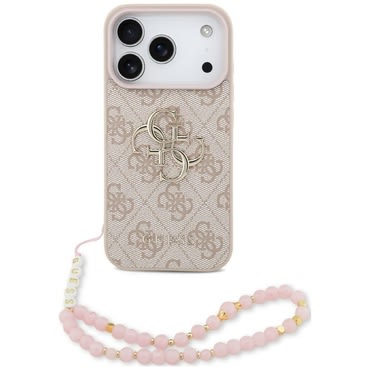 Maskica Guess "Hardcase 4G Classic Logo" s remenom za iPhone 17 Pro Max / 18 Pro Max / 18 Pro Max - pink
