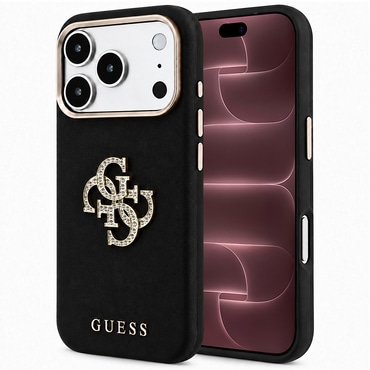 Maskica Guess "Smooth Big Strass Logo" za iPhone 17 Pro Max / 18 Pro Max - black