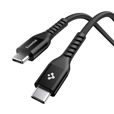 Punjač i podatkovni 100W USB-C na USB-C kabel Spigen "EB10010CCA" - 480Mbps - 1m - black