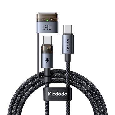 Punjač i podatkovni 240W USB-C na USB-C kabel Mcdodo "CA-8860" s LED indikatorom, MagSafe 3 - black
