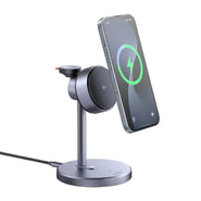 Bežična 22.5W punjač Mcdodo "Black Swan Series" MagSafe Qi2 za iPhone, Apple Watch i slušalice - grey