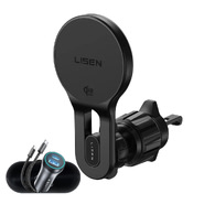 Magnetni automobilski držač Lisen "W704 Pro" s bežičnim punjenjem 25W Qi2.2 - black