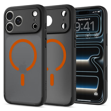 Maska Spigen "Ultra Hybrid Mag" za iPhone 17 Pro / 18 Pro - frost black / orange