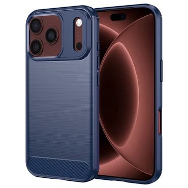 TPU gel maska "Brushed Carbon" za iPhone 17 Pro Max / 18 Pro Max - blue