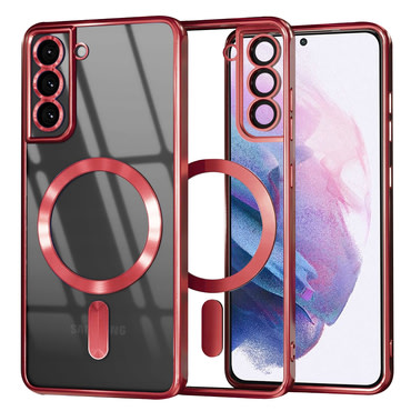 Maskica Techsuit "Luxury Crystal MagSafe" za Samsung Galaxy S21 Plus - red